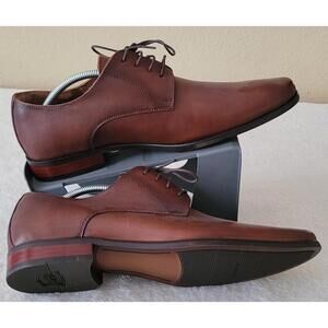 Florsheim Men's Postino  Oxford Style Leather Shoes Cap Toe, Cognac Brown US 11D